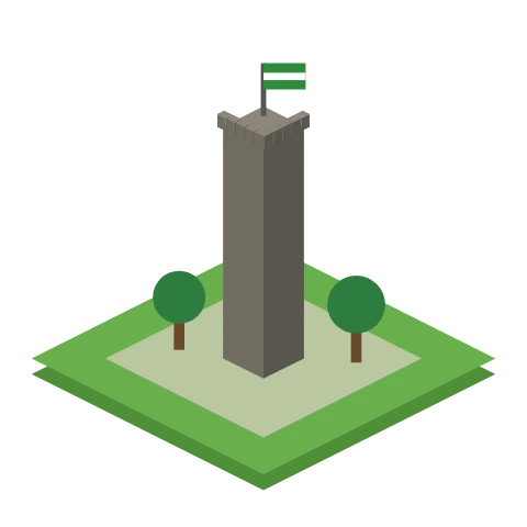 Blarney Castle as it appears on the Sim Britain map