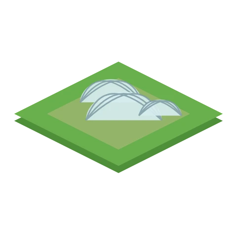 Eden Project as it appears on the Sim Britain map